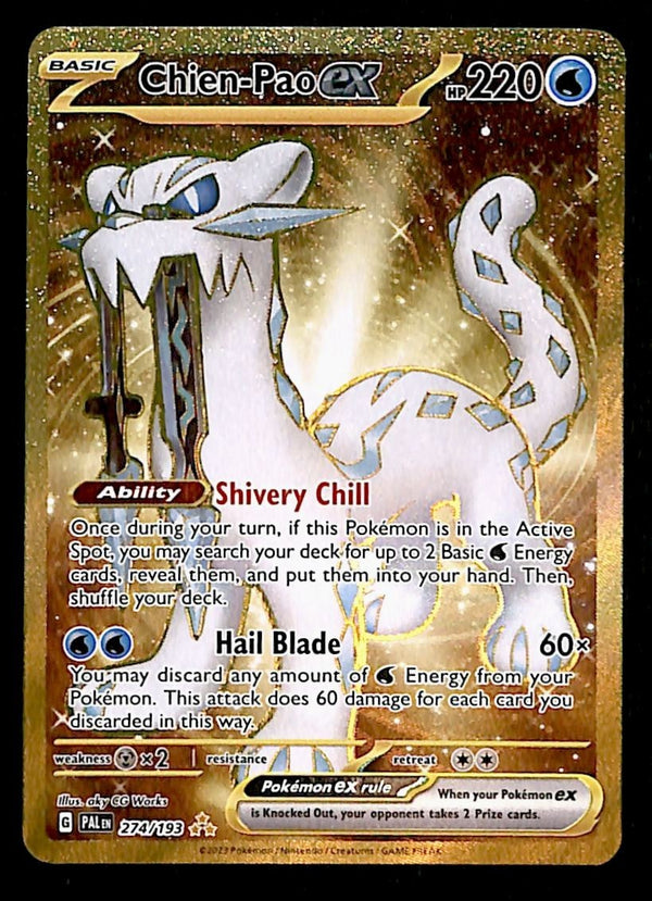 Chien-Pao Ex Hyper Rare Paldea Evolved 274/193, NM Pokemon Card