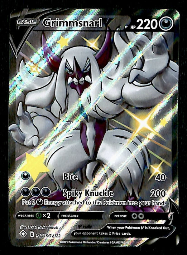 Shiny Grimmsnarl V Full Art Shining Fates SV116/SV122, NM Pokemon Card