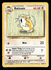 Raticate Base Set 1999 Unlimited Print VG, 40/102 Pokemon Card.