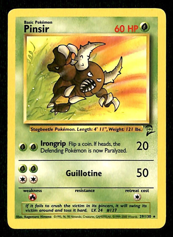 Pinsir Base Set 2 EX, 29/130 Pokemon Card