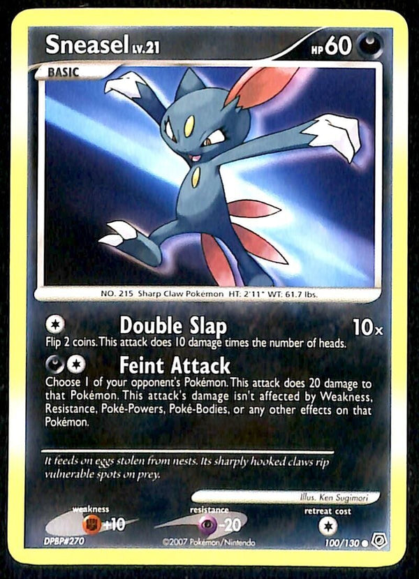 Sneasel Diamond & Pearl NM, 100/130 Pokemon Card Sneasel Diamond & Pearl NM, 100/130 Pokemon Card