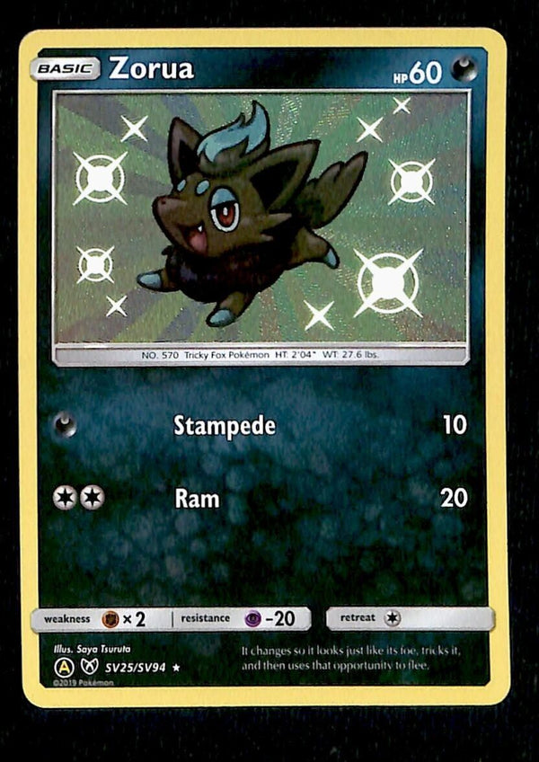 Zorua Holo Shiny Vault Hidden Fates SV25/SV94, NM Pokmon Card