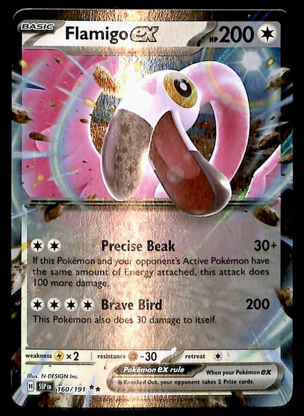 Flamigo EX Ultra Rare Surging Sparks 160/191, NM Pokemon Card