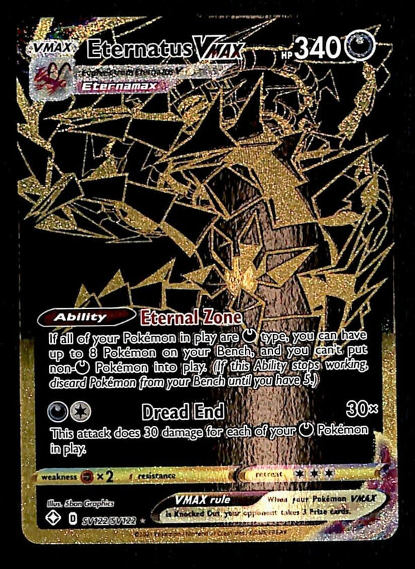 Eternatus Vmax Ultra Rare Shining Fates SV122/SV122, NM Pokemon Card Eternatus Vmax Ultra Rare Shining Fates SV122/SV122, NM Pokemon Card