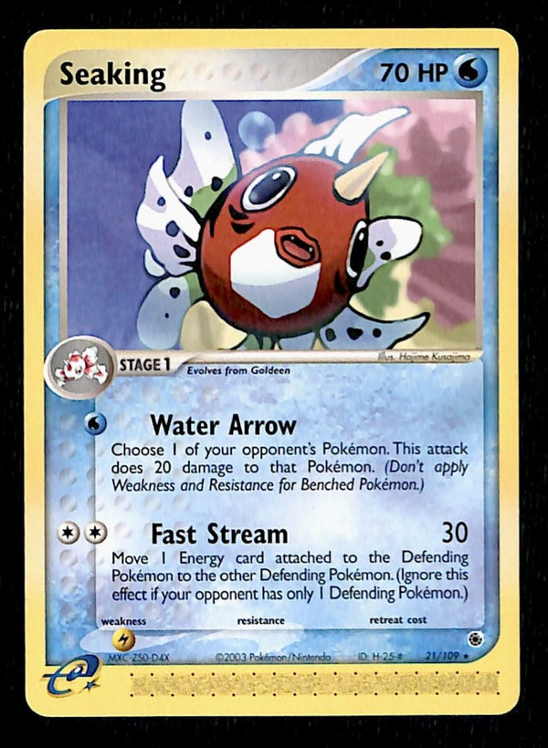 Seaking Ruby And Sapphire EX, 21/109 Pokemon Card
