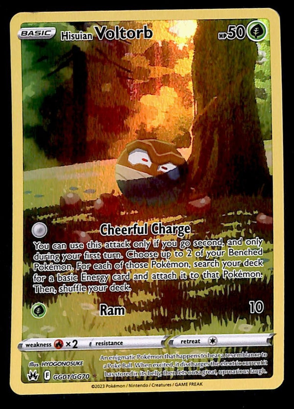 Hisuian Voltorb Galarian Gallery Crown Zenith GG01/GG70, NM Pokemon Card