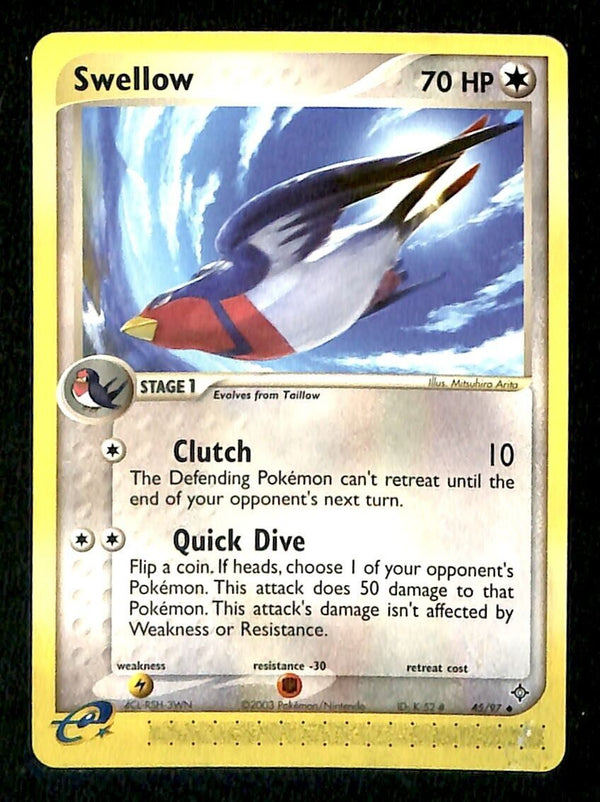 Swellow EX Dragon NM, 45/97 Pokemon Card Swellow EX Dragon NM, 45/97 Pokemon Card
