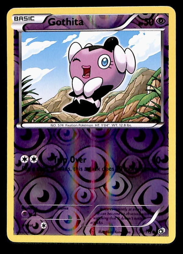 Gothita Reverse Holo Rare Legendary Treasures 70/113, NM Pokemon Card