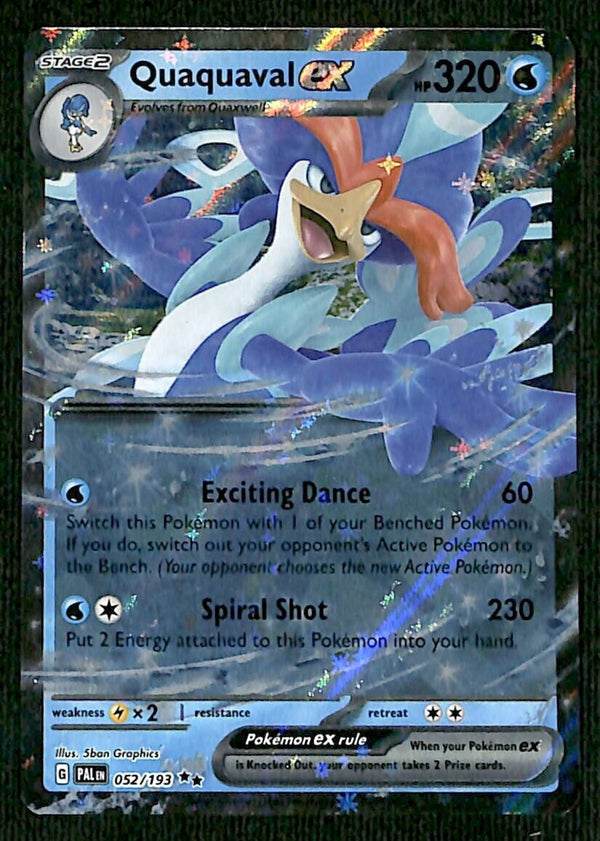Quaquaval ex Ulta Rare Paldea Evolved 052/193, NM Pokemon Card Quaquaval ex Ulta Rare Paldea Evolved 052/193, NM Pokemon Card