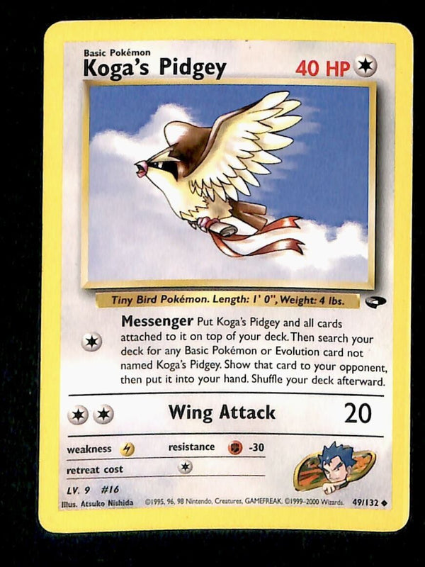 Koga's Pidgey Gym Challenge VG 49/132 Pokemon Card