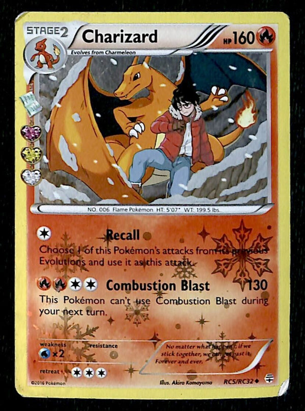 Charizard Radient Collection Generations RC5/RC32, PLAYED Pokemon Card