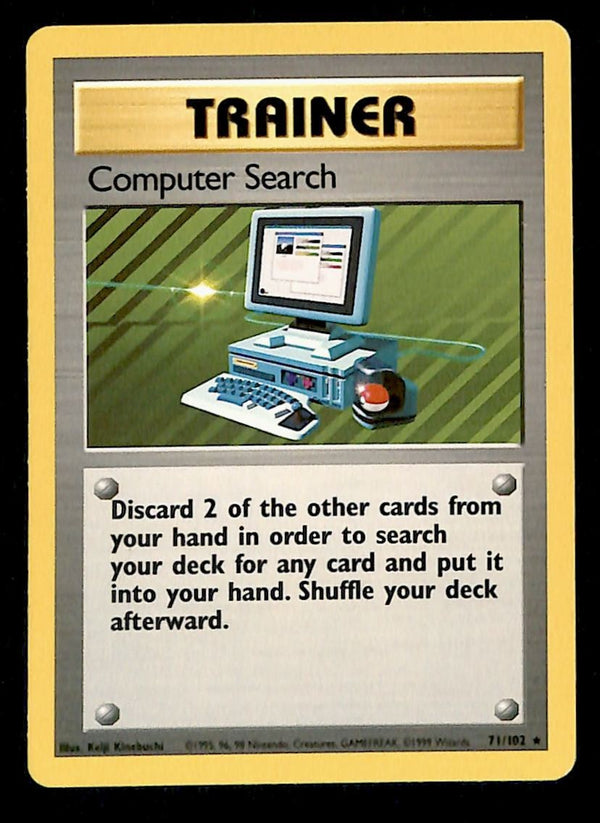 Computer Search Base Set 1999 Unlimited Print NM, 71/102 Pokemon Card.