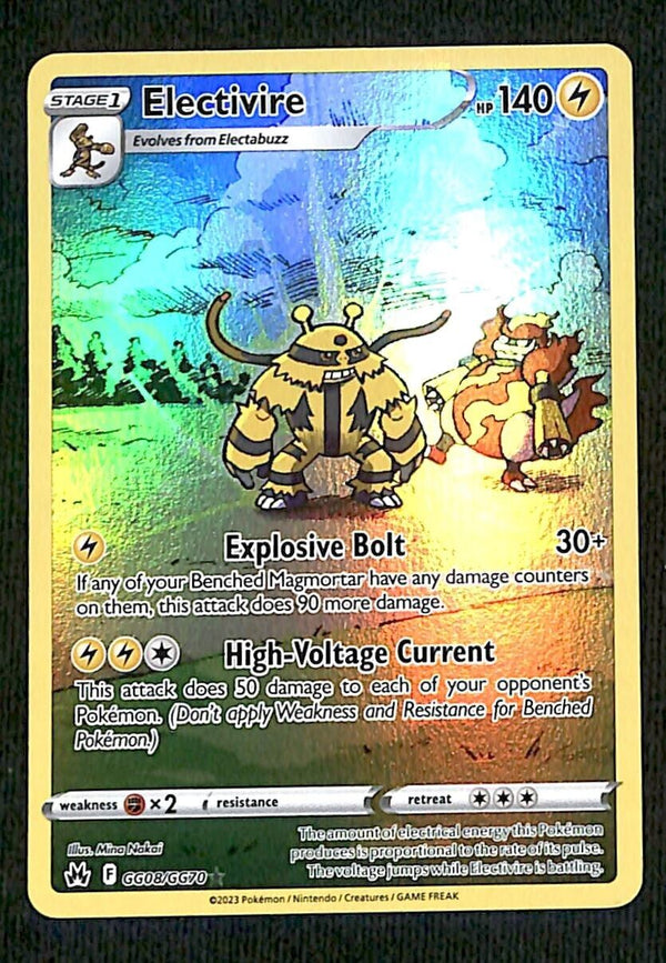 Electivire Galarian Gallery Crown Zenith GG08/GG70 NM Pokemon Card Electivire Galarian Gallery Crown Zenith GG08/GG70 NM Pokemon Card