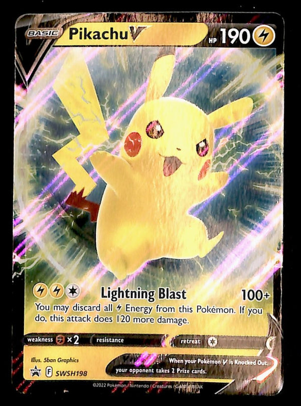 Pikachu V Black Star Promo Sealed Swsh198,NM Pokemon Card