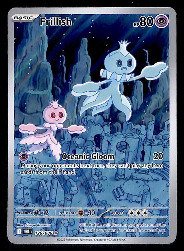 Frillish Illustration Rare White Flare 126/086, NM Pokemon Card Frillish Illustration Rare White Flare 126/086, NM Pokemon Card