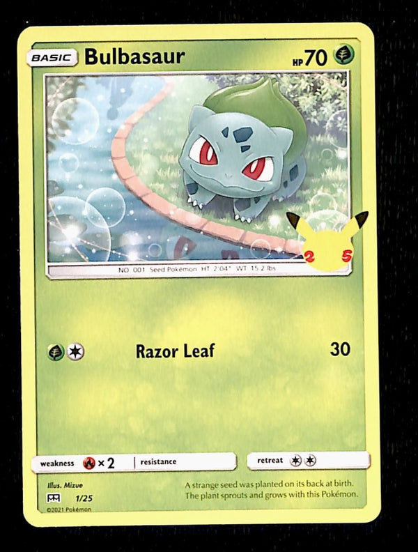 Bulbasaur McDonalds 25th Anniversary 1/25, NM Pokemon Card