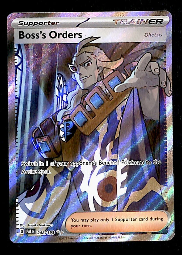 Boss's Orders Full Art Rare Paldea Evolved 248/193, NM Pokemon Card Boss's Orders Full Art Rare Paldea Evolved 248/193, NM Pokemon Card