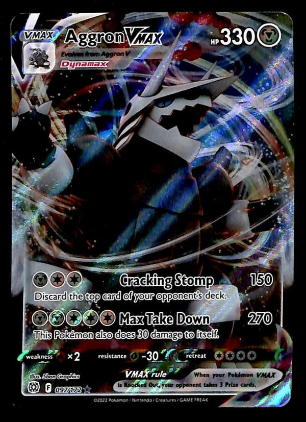 Aggron Vmax Brilliant Stars 097/172, NM Pokemon Card