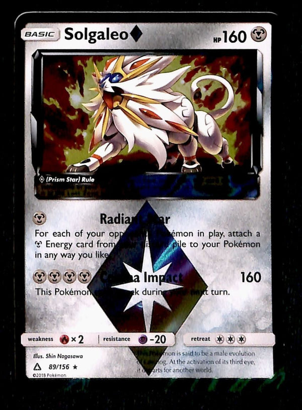 Solgaleo Prism Holo Ultra Prism 89/156, NM Pokemon Card