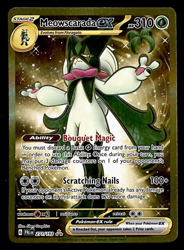 Meowscarada ex Full Art Hyper Rare Paldea Evolved 271/193, NM Pokemon Meowscarada ex Full Art Hyper Rare Paldea Evolved 271/193, NM Pokemon
