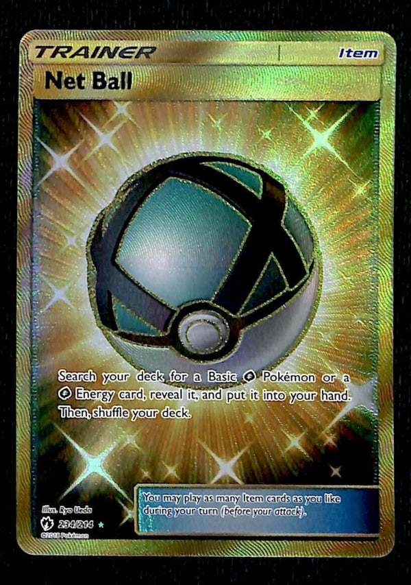 Net Ball Gold Card Lost Thunder 234/214, NM Pokemon Card