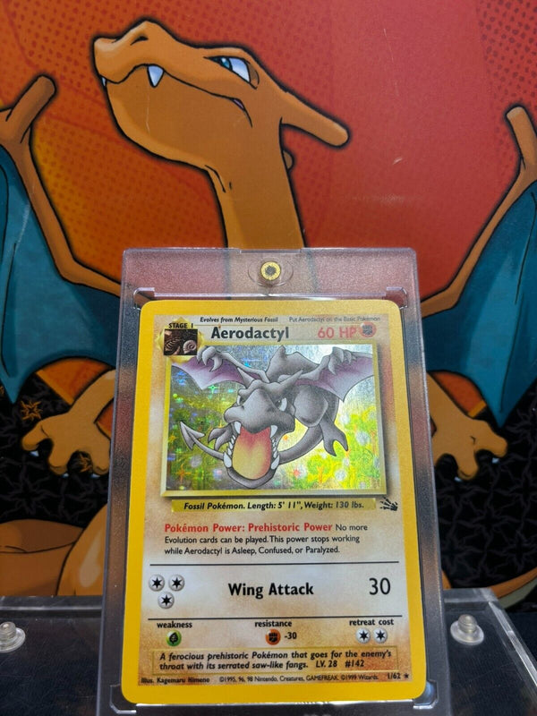 Aerodactyl Holo Fossil 1/62, EX Pokemon Card