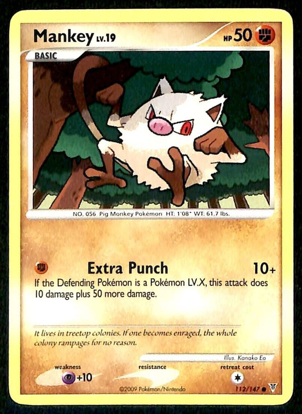 Mankey Supreme Victors NM, 112/147 Pokemon Card