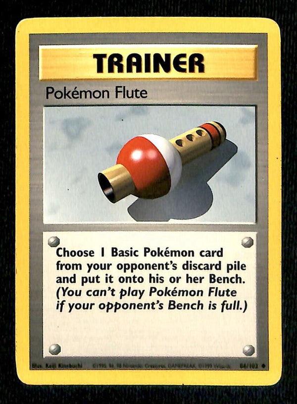 Pokemon Flute Base Set 1999 Unlimited Print EX, 86/102 Pokemon Card.
