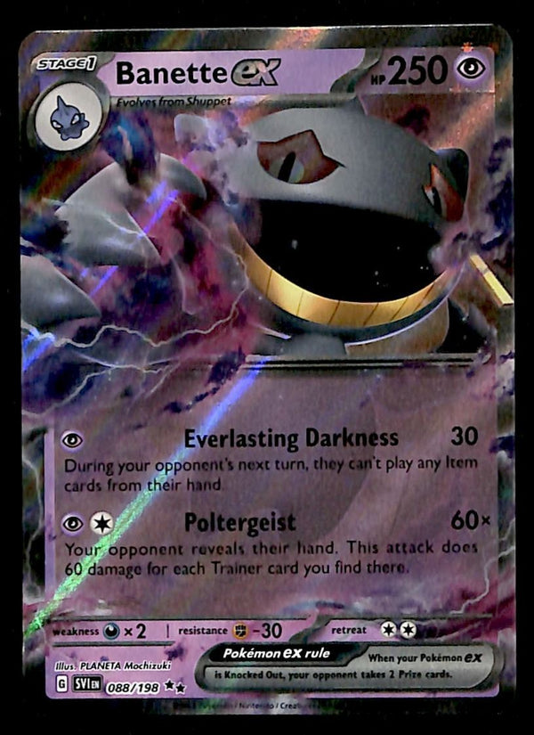 Banette ex Ultra Rare Scarlet & Violet 088/198, NM Pokemon Card