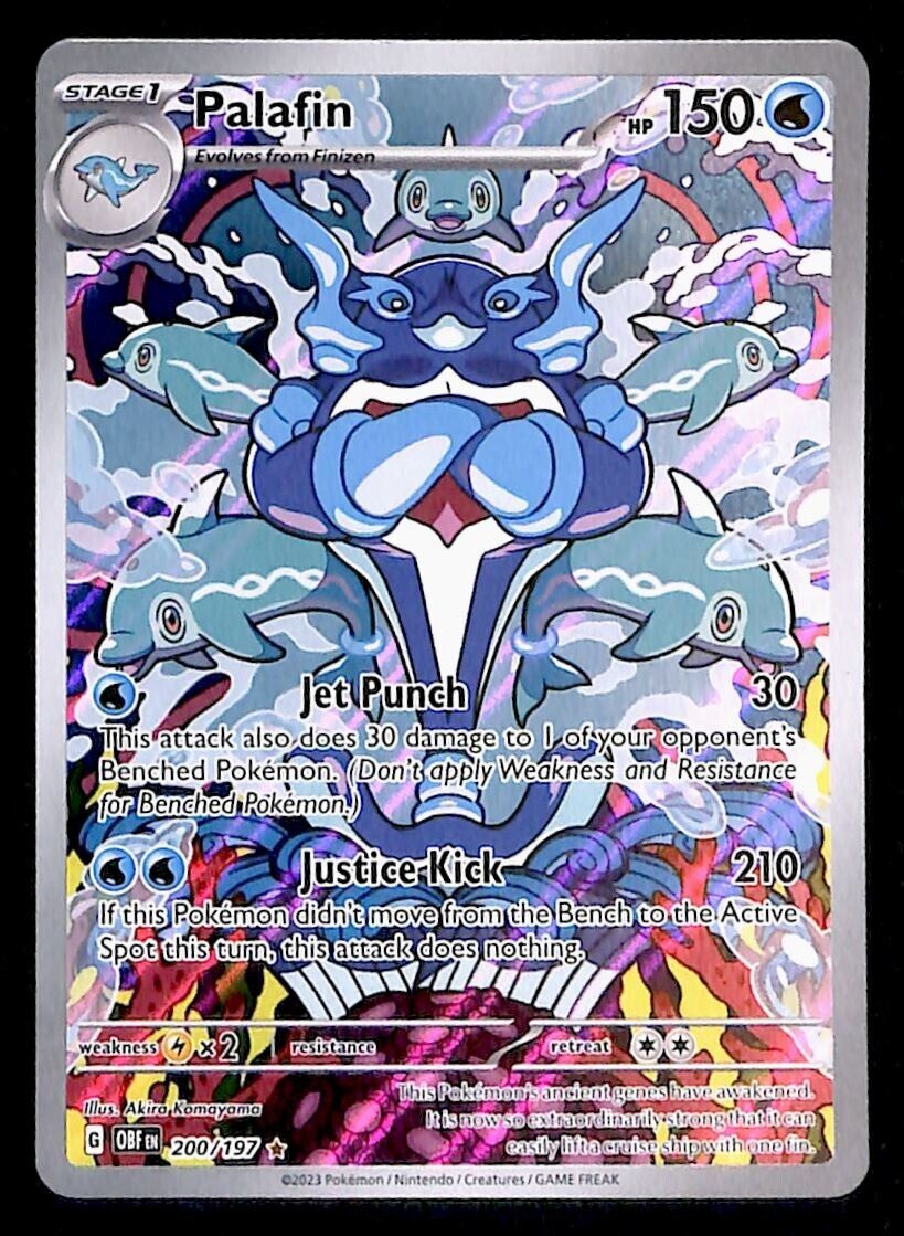 Palafin Special Illistration Rare Obsidian Flames 200/197, NM Pokemon Card