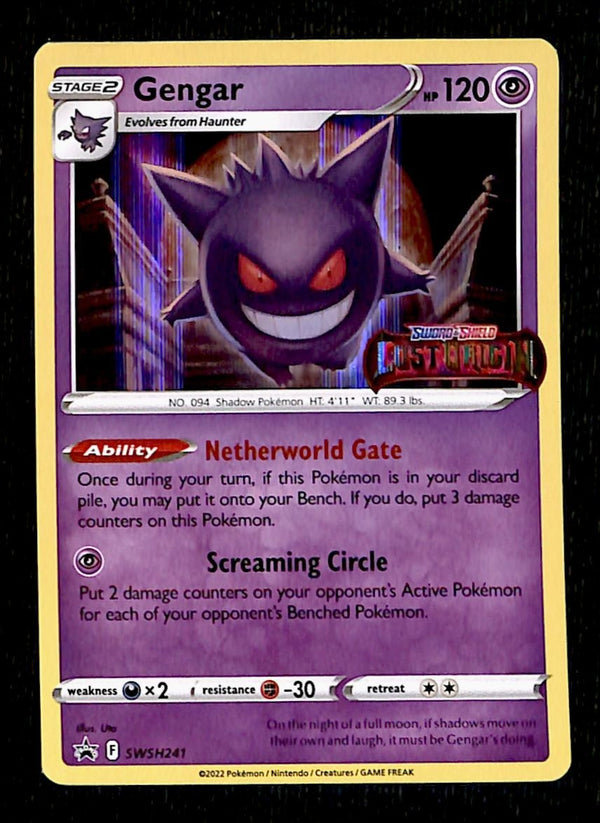 Gengar Holo Lost Origin Promo SWSH241, NM PokemonCard