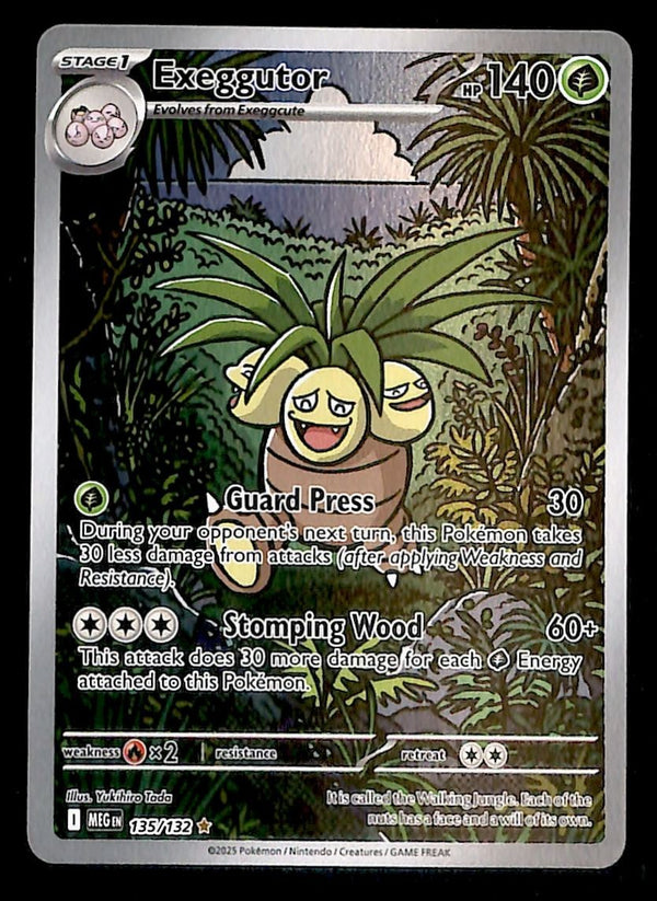 Exeggutor Illustration Rare Mega Evolution MEG 135/132, NM Pokemon Card
