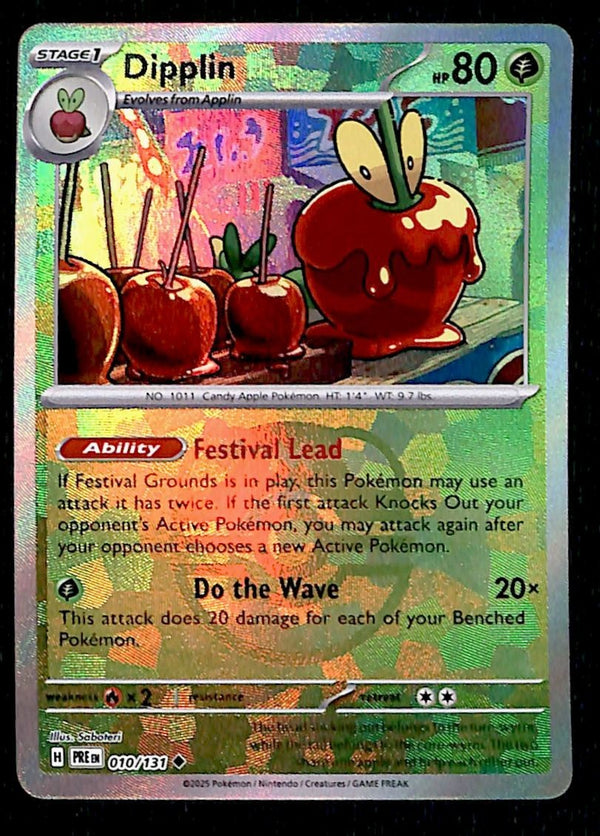 Dipplin Master Ball Prismatic Evolutions 010/131, NM Pokemon Card
