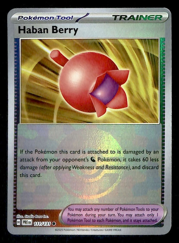 Haban Berry Pokeball Ball Reverse Prismatic Evoloutions 111/131, NM Po Haban Berry Pokeball Ball Reverse Prismatic Evoloutions 111/131, NM Po