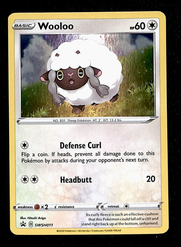 Wooloo Holo Black Star Promo SWSH011, NM Pokemon Card