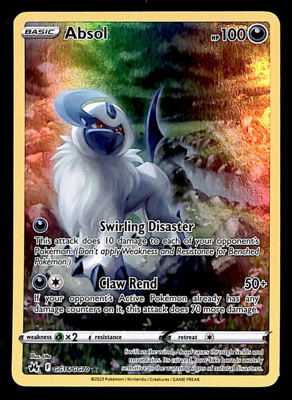 Absol Galarian Gallery Crown Zenith GG16/GG70, NM Pokemon Card