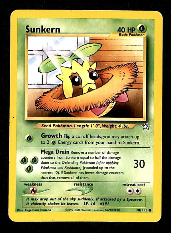 Sunkern Neo Genesis VG, 78/111 Pokemon Card