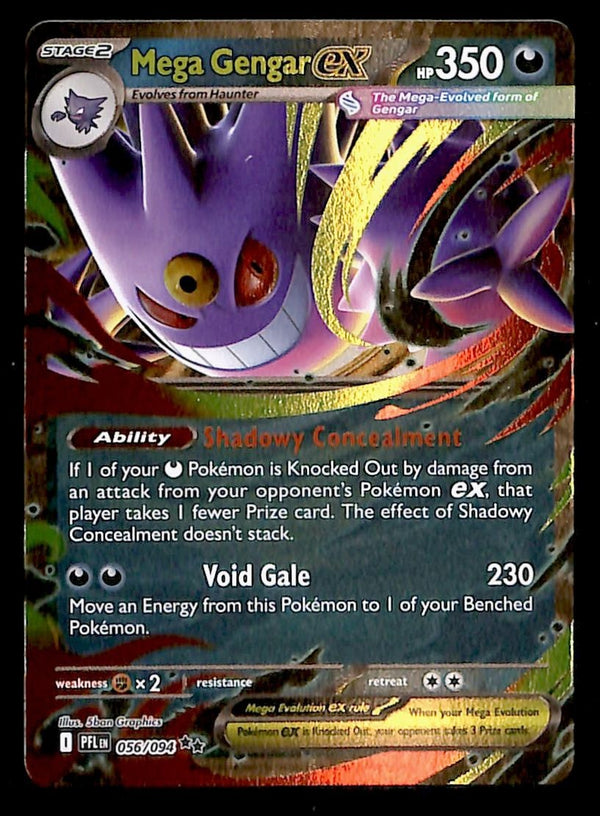 Mega Gengar ex Phantasmal Flames 056/094, NM Pokemon Card