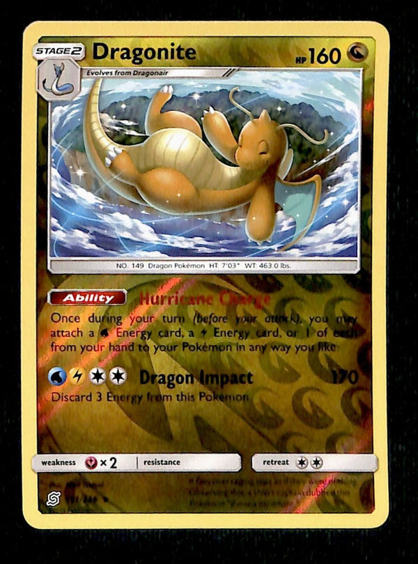 Dragonite Reverse Holo Unified Minds 151/236, NM Pokemon Card
