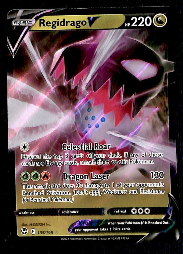 Regidrago V Ultra Rare Silver Tempest 135/195, NM Pokemon Card