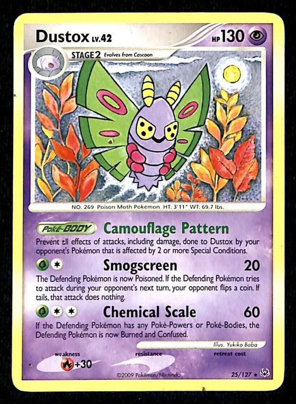 Dustox Platinum EX, 25/127 Pokemon Card