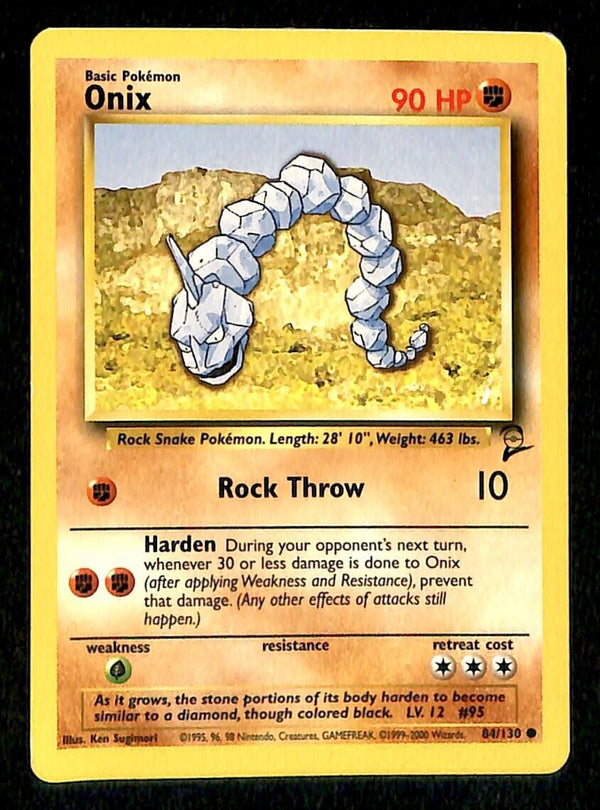 Onix Base Set 2 EX, 84/130 Pokemon Card Onix Base Set 2 EX, 84/130 Pokemon Card