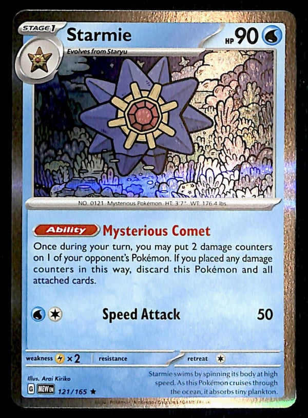 Starmie Holo Scarlet & Violet 151 121/165, NM Pokemon Card
