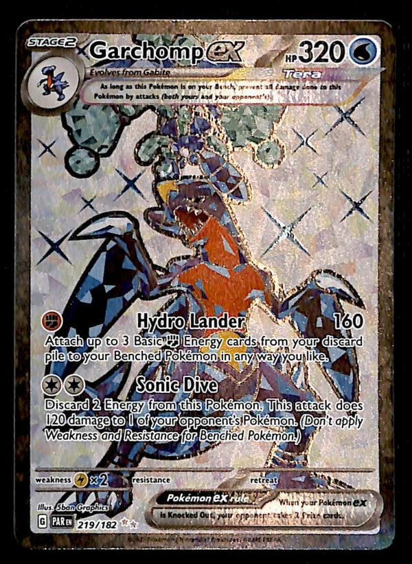 Garchomp ex full art Paradox Rift 197/182, NM Pokemon Card