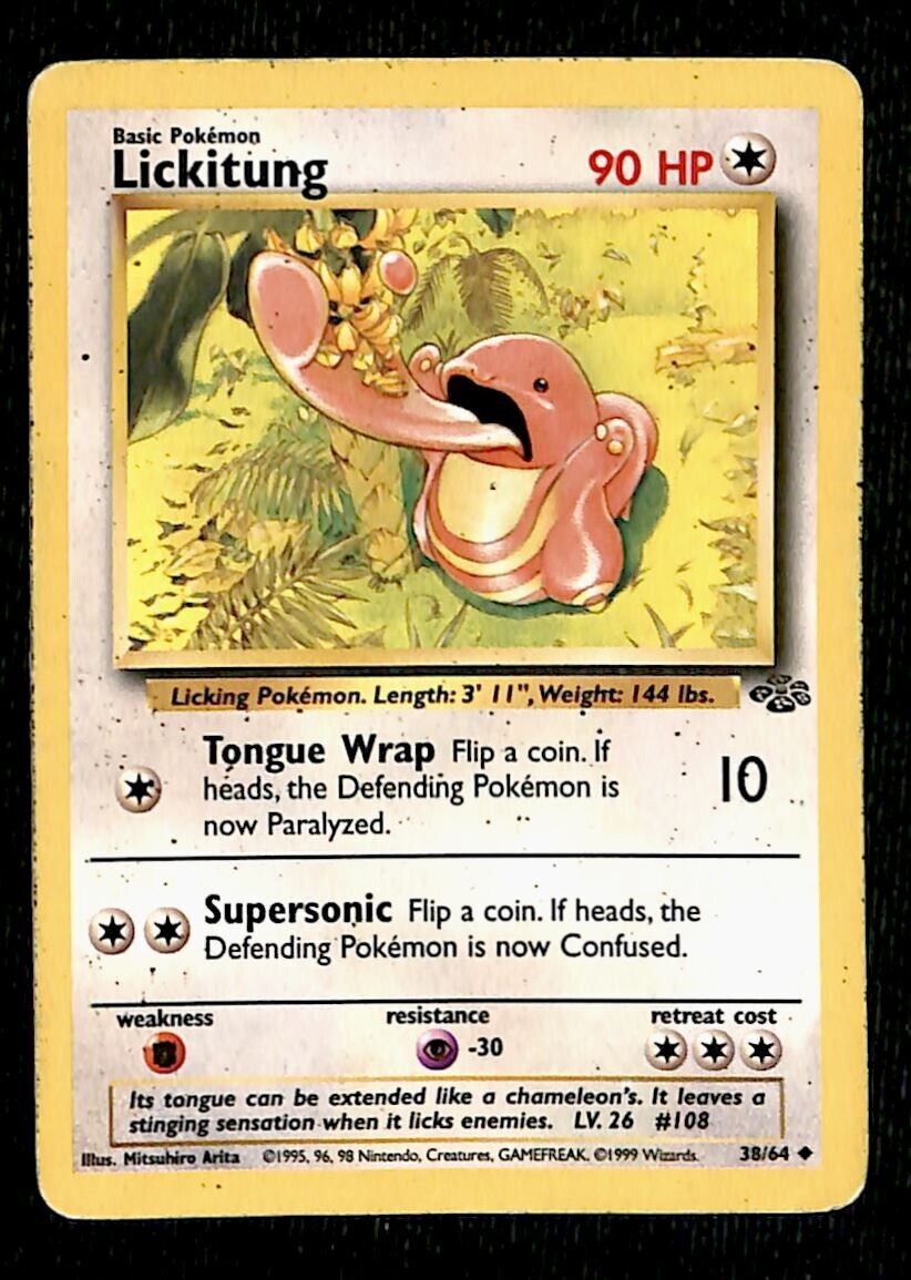 Lickitung Jungle VG, 38/64 Pokemon Card