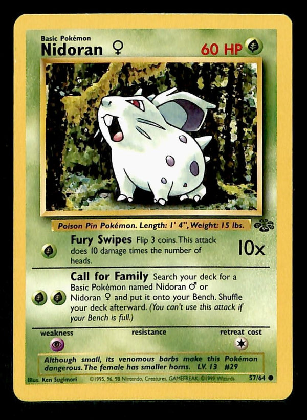 Nidoran Jungle NM, 57/64 Pokemon Card