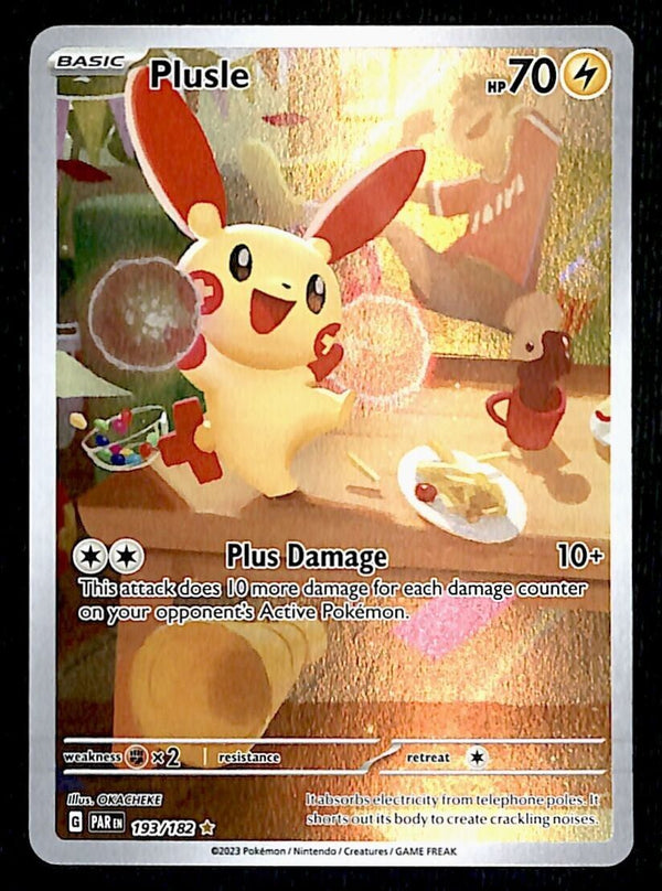 Plusle Illustration Rare Paradox Rift 193/182, NM Pokemon Card