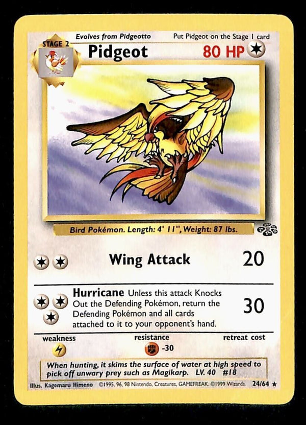 Pidgeot Jungle VG, 24/64 Pokemon Card