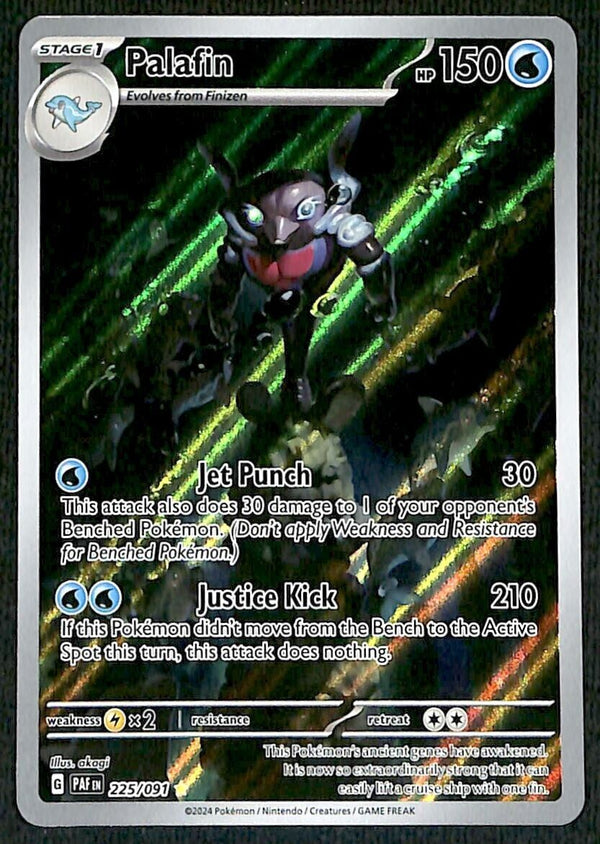 Palafin Ultra Rare Paldean Fates 225/091, NM Pokemon Card Palafin Ultra Rare Paldean Fates 225/091, NM Pokemon Card