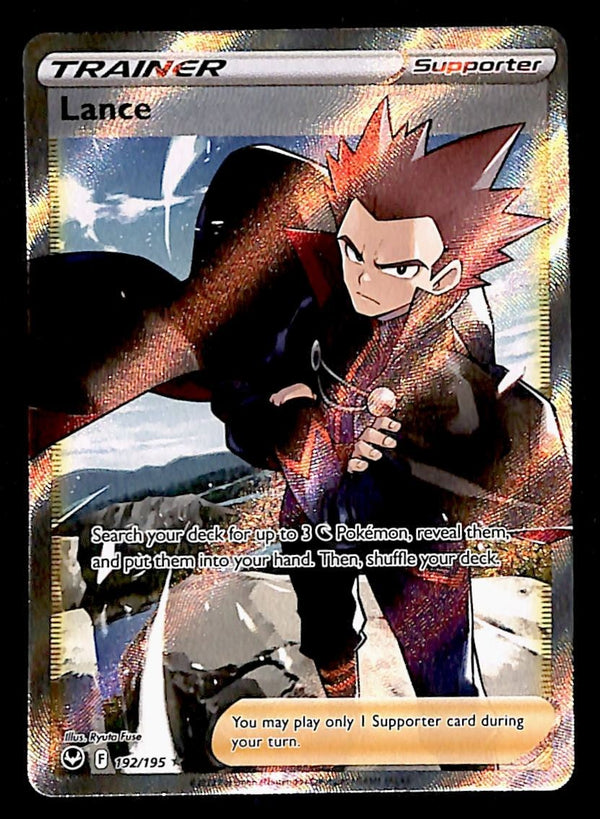 Lance Full Art Trainer Silver Tempest 192/195, NM Pokemon Card